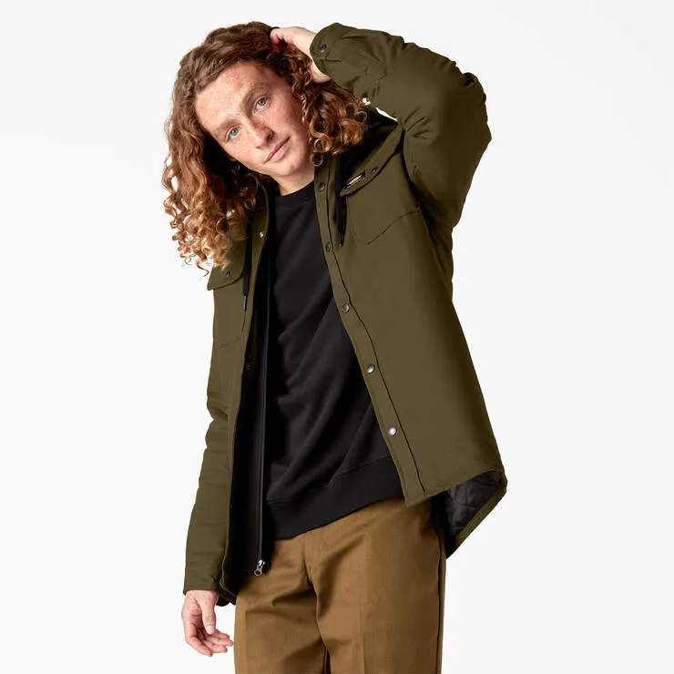 Dickies Canvas Duck Shirt Jacket w/ Hood Dark Olive