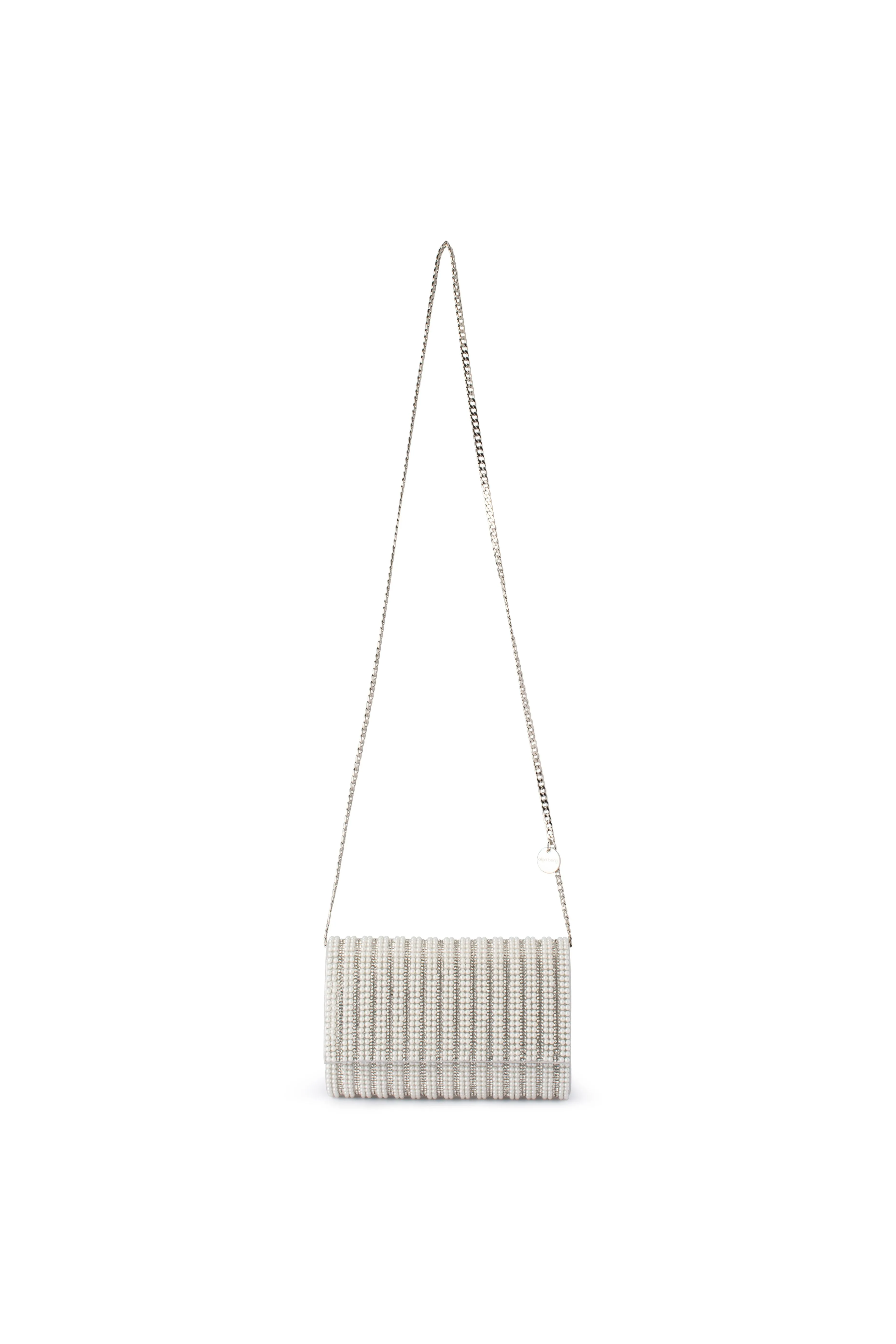 Domino Crystal & Pearl Clutch (White)