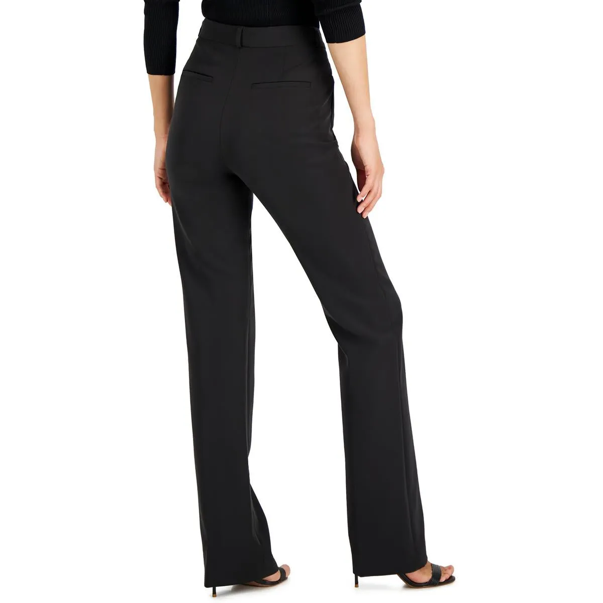 Donna Karan Womens High Rise Stretch Bootcut Pants