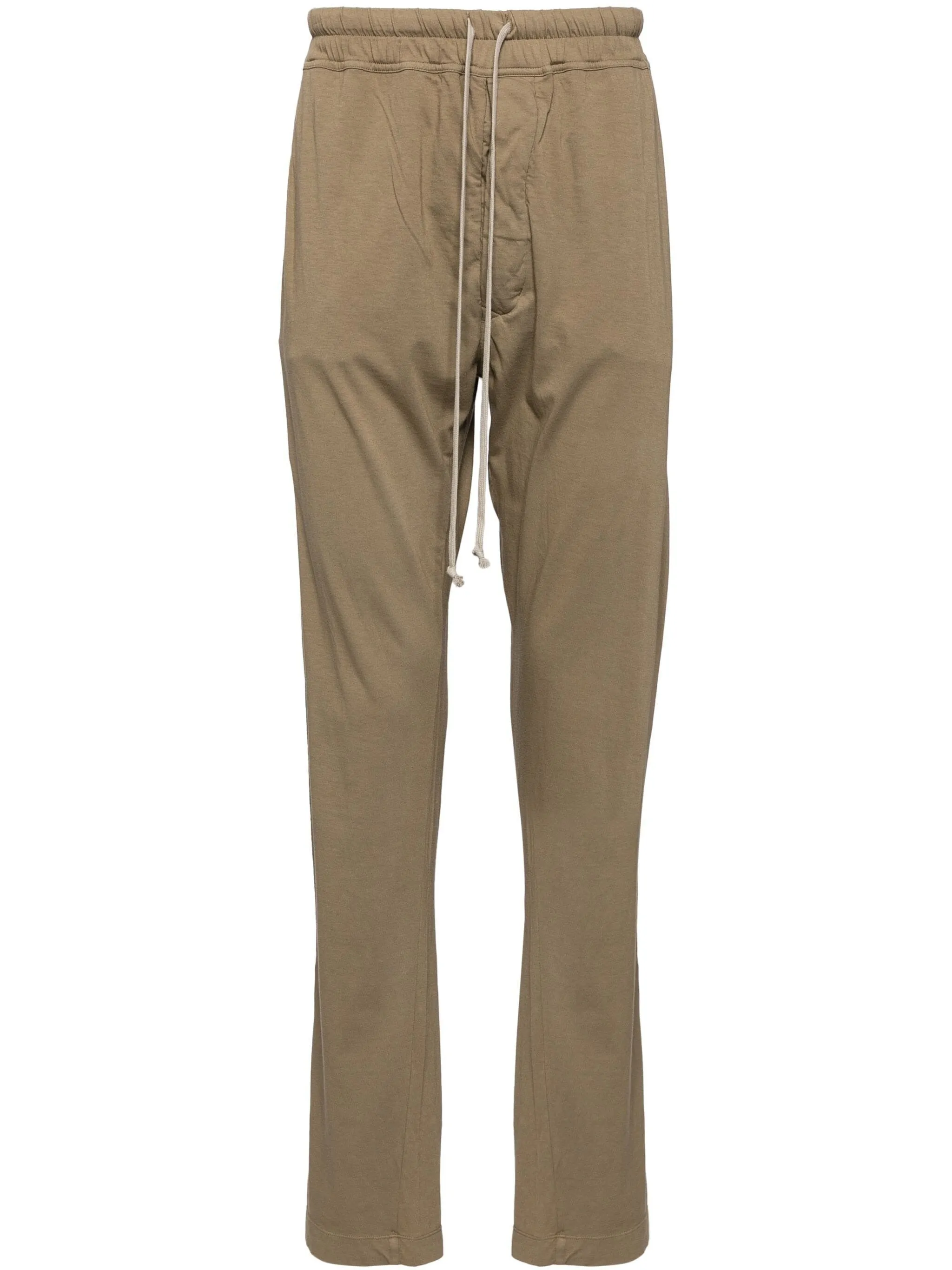 DRAWSTRING COTTON SLIM-CUT TRACK PANTS