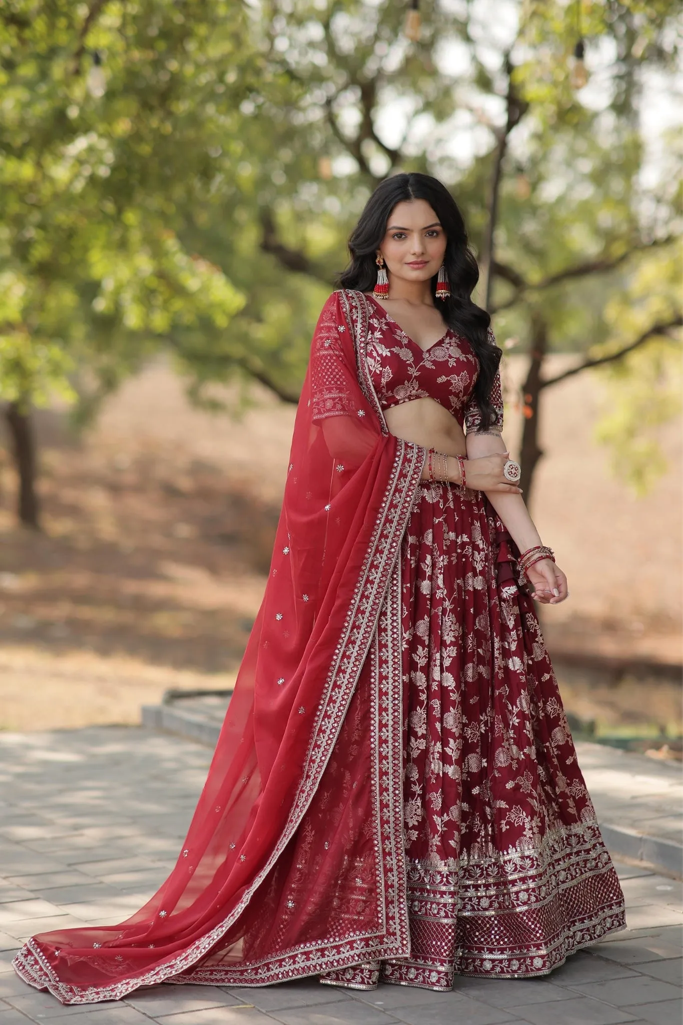 Elevate Your Style with a Designer Jacquard Lehenga Choli