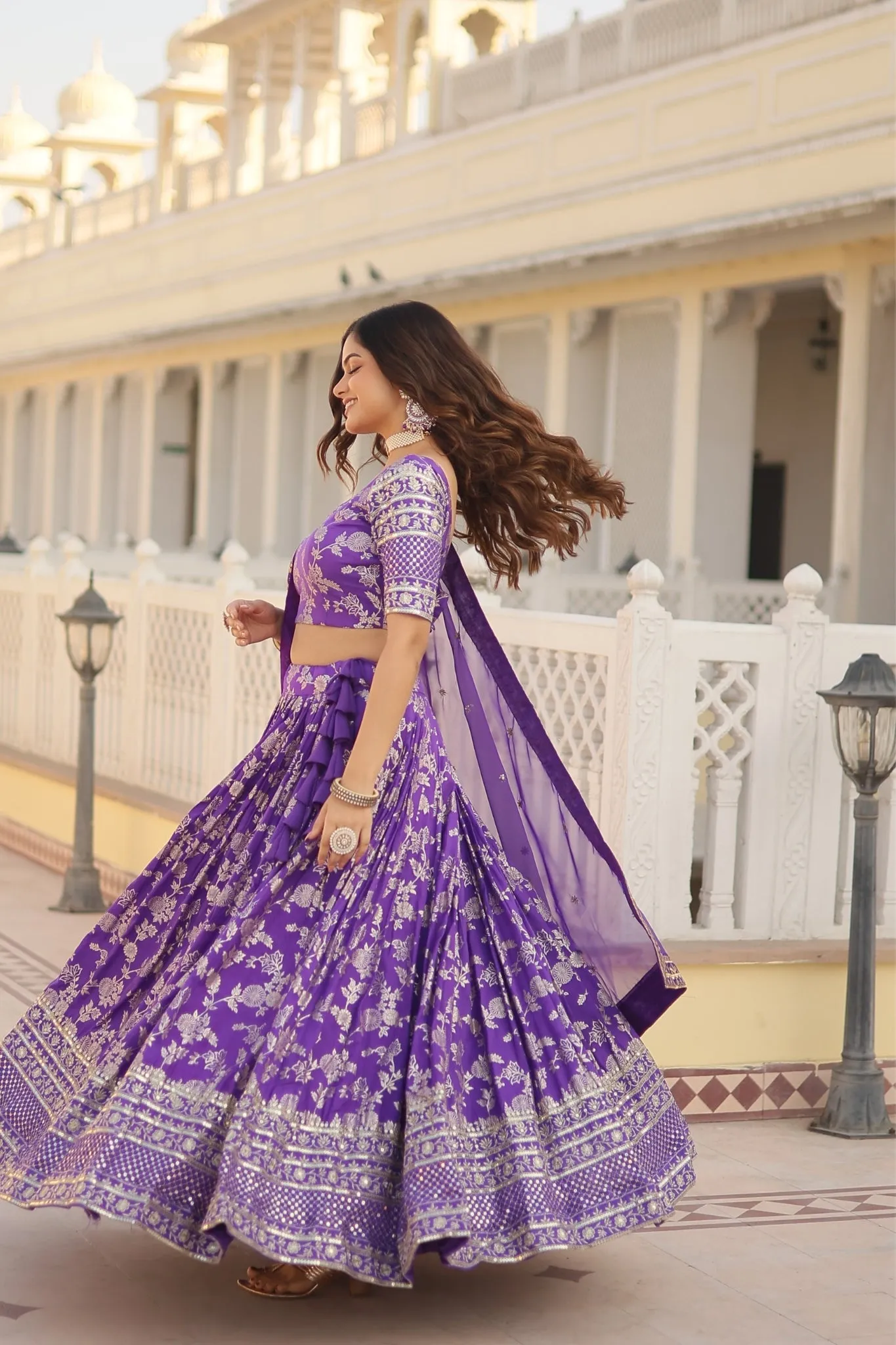 Elevate Your Style with a Designer Jacquard Lehenga Choli