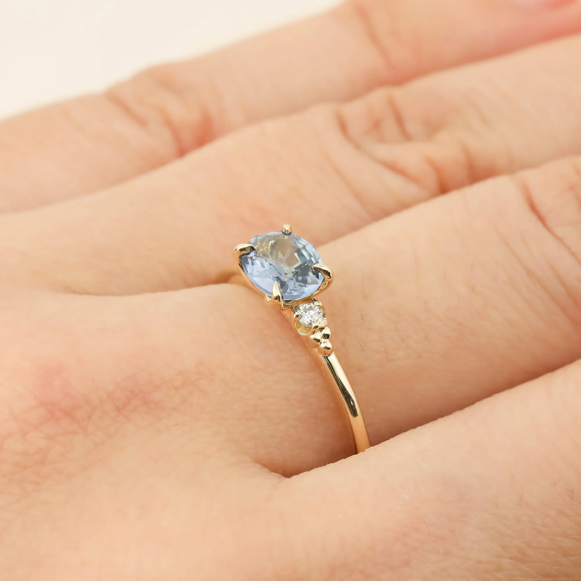 Estel Ring - 0.97ct Blue Sapphire (One of a kind)