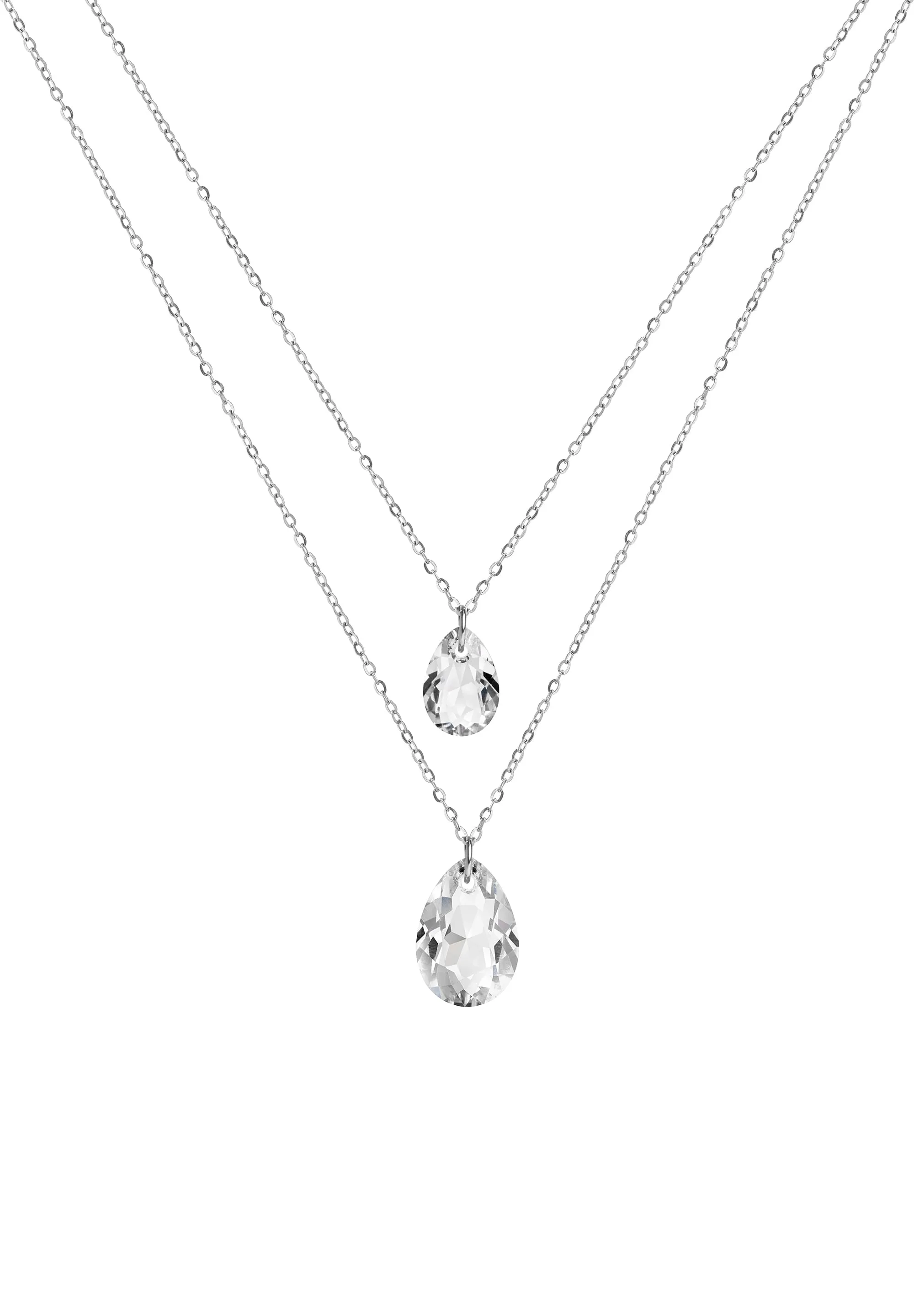 Facet Pear Pendant Necklace JS.0045