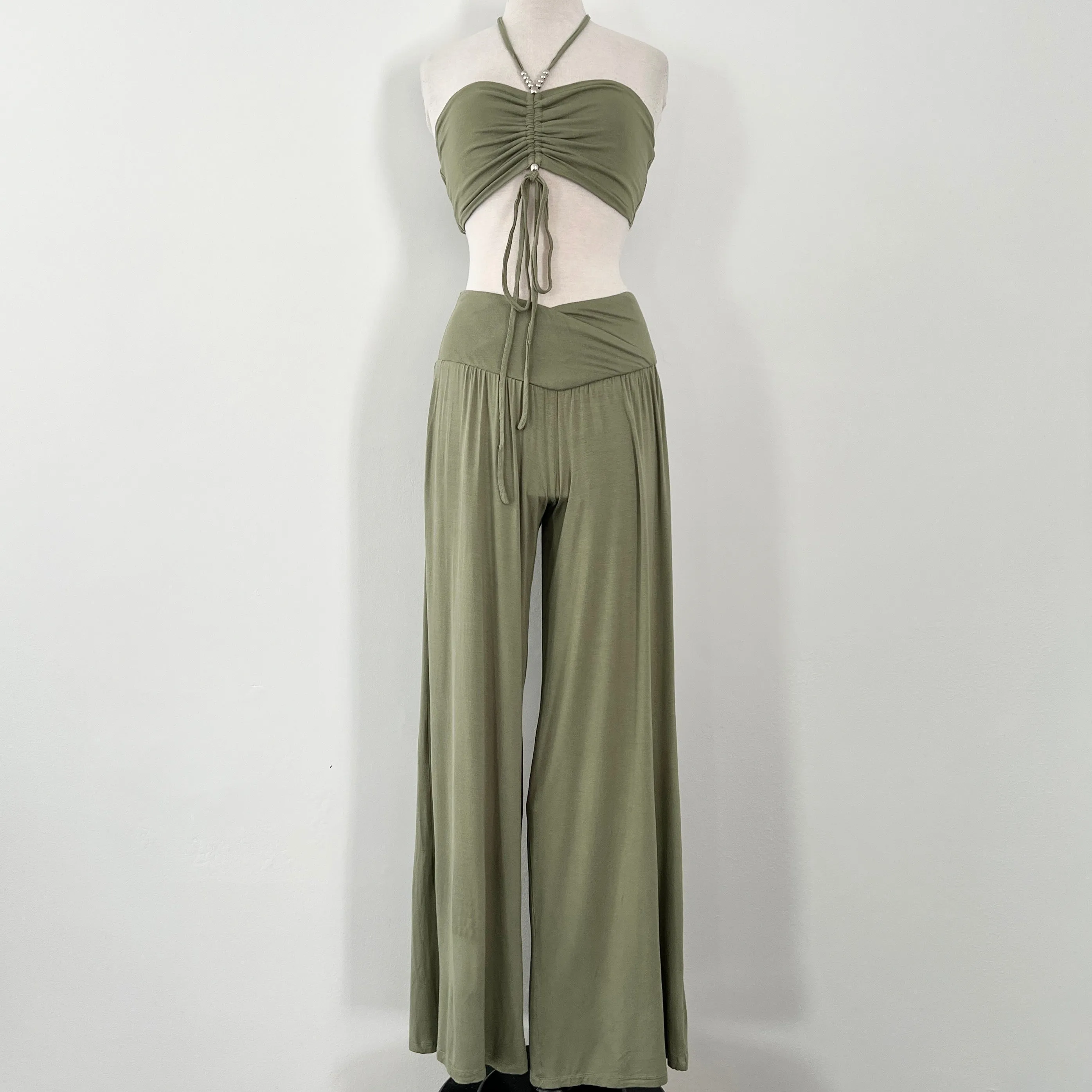 Fallon Crop Bandeau - Olive