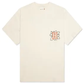 Floral Pocket S/S Tee - Bone