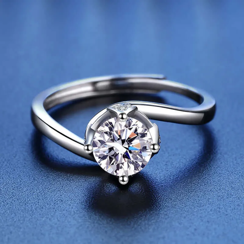 Flower Moissanite Ring for Women