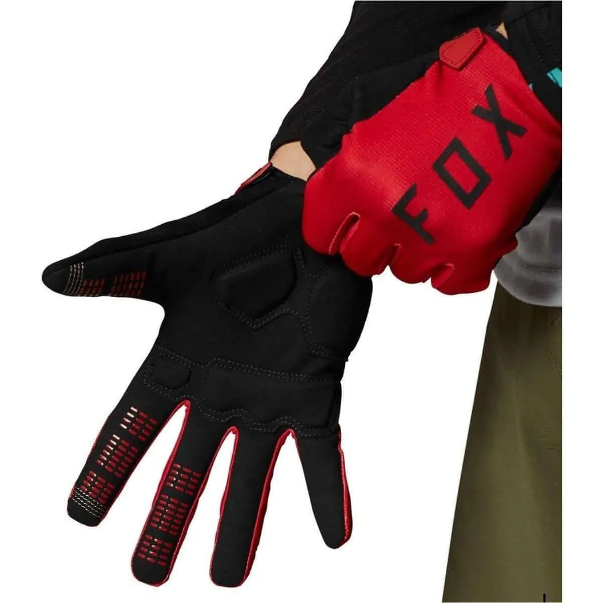 Fox Ranger Gel Full Finger Cycling Gloves - Red