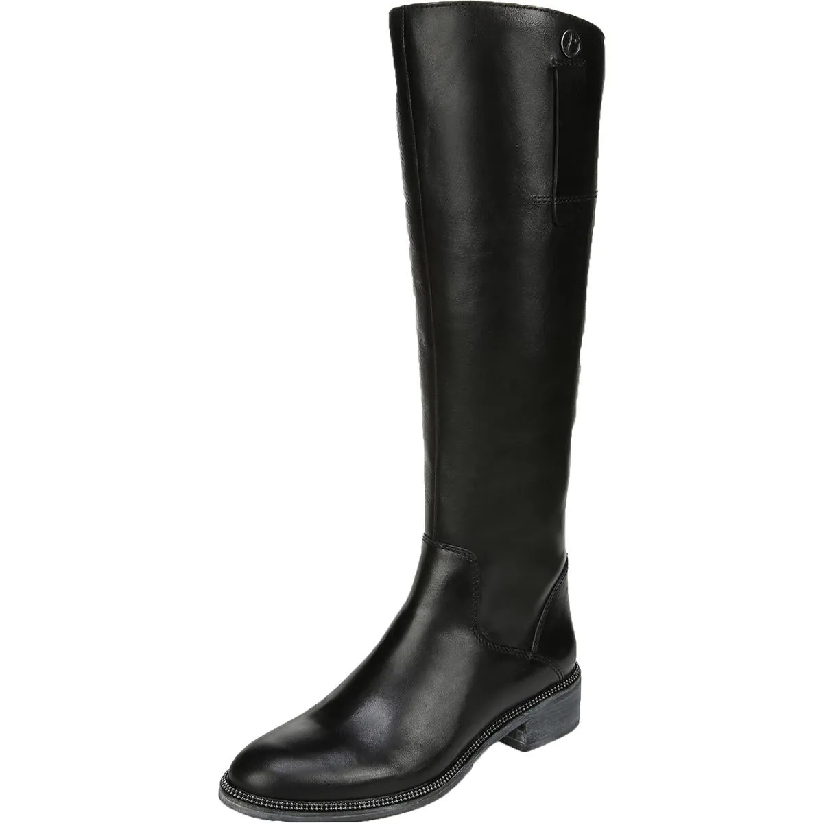 Franco Sarto Womens Becky  Leather Wide Calf Riding Boots