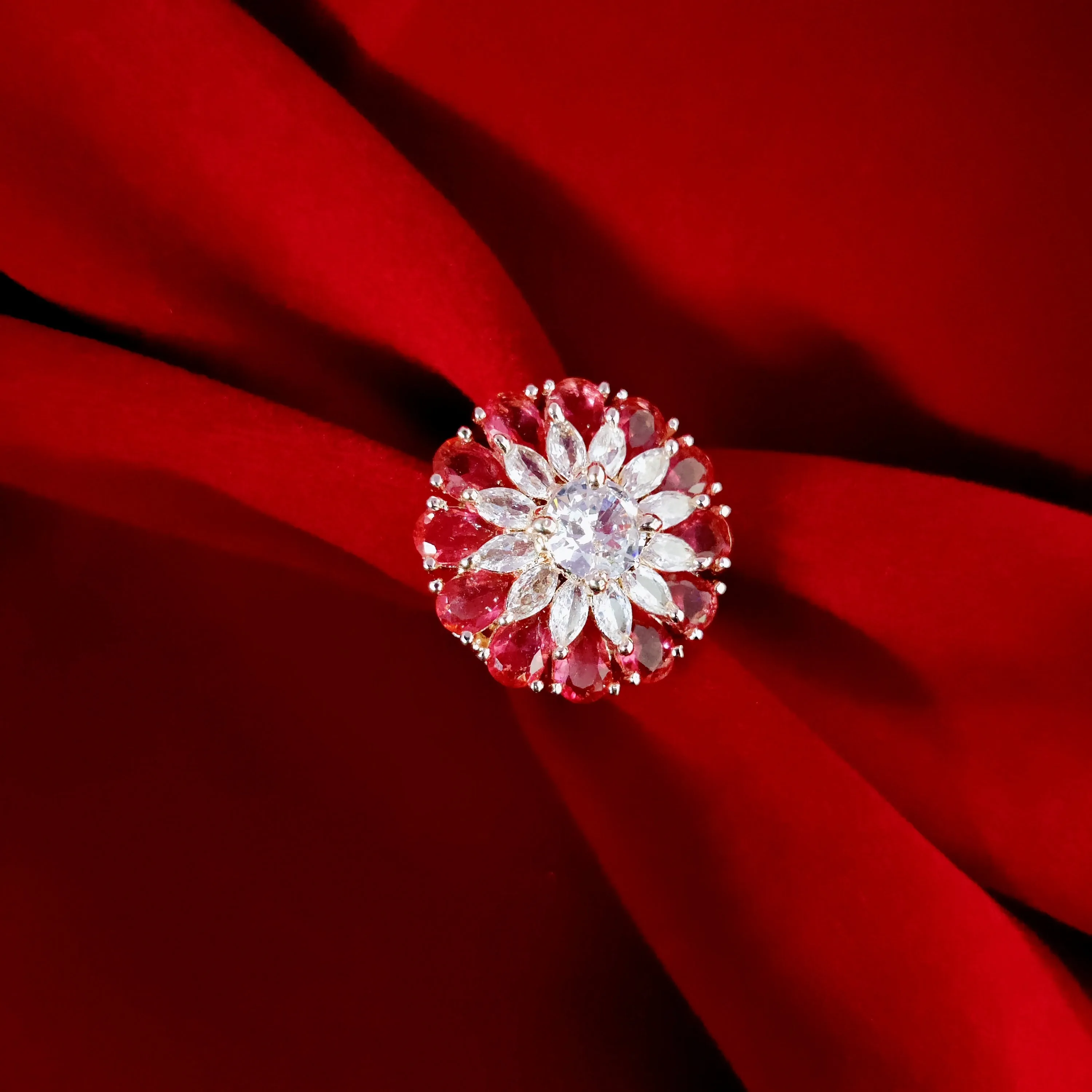 Frosty Elegance Rose Gold Ring