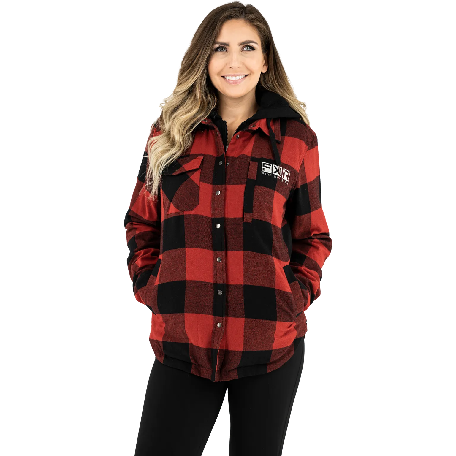 FXR Women's Timber Insulated Flannel Jacket Rust/Black