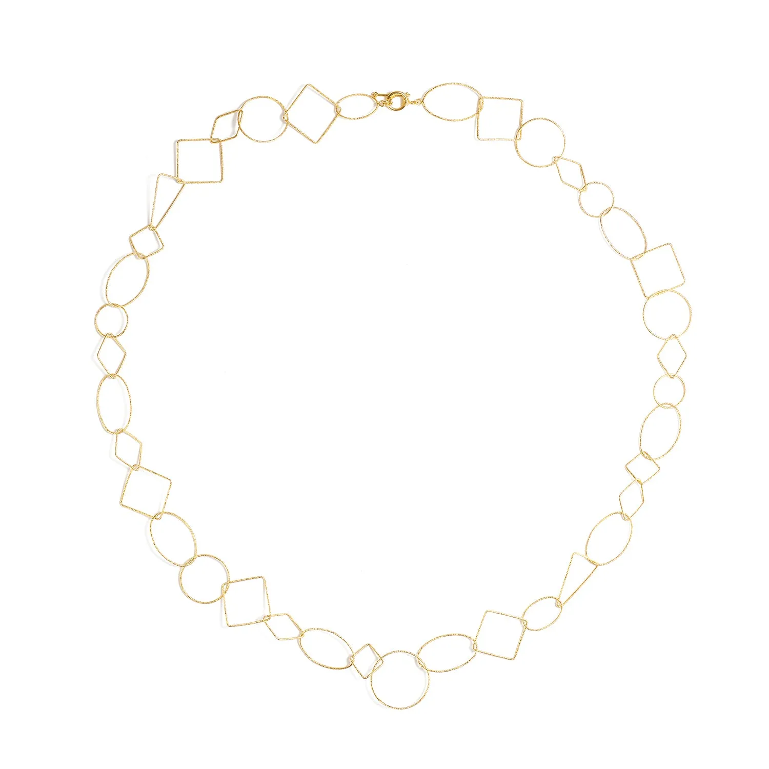 Gold Geometric Link Necklace