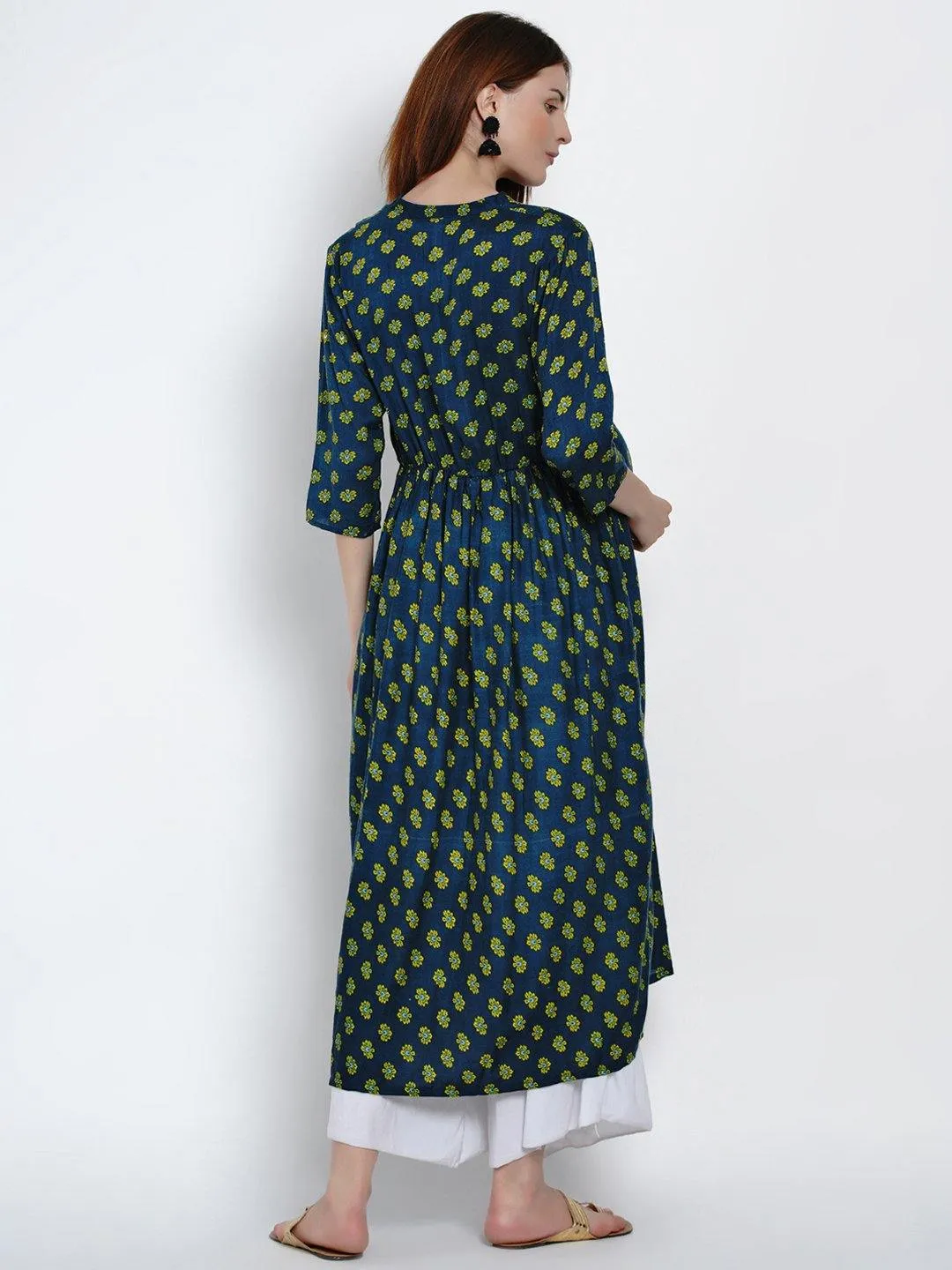 Green A-Line Maternity Kurta