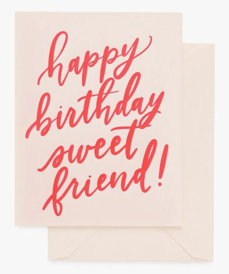 Greeting Card - Happy Birthday Sweet Friend