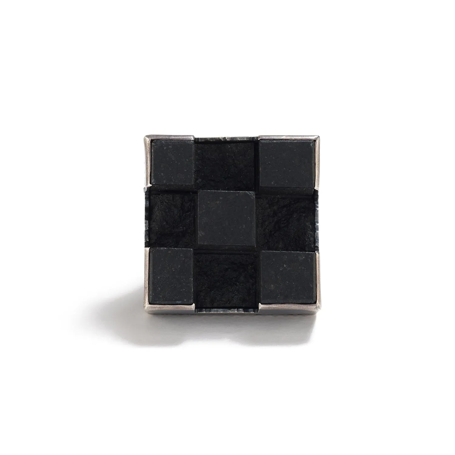 Hochstrasser Cut Black Granite Ring