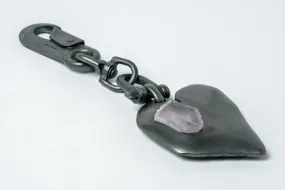 Jazz's Solid Heart Charm (Big, Pink Kunzite, KAS KUN)