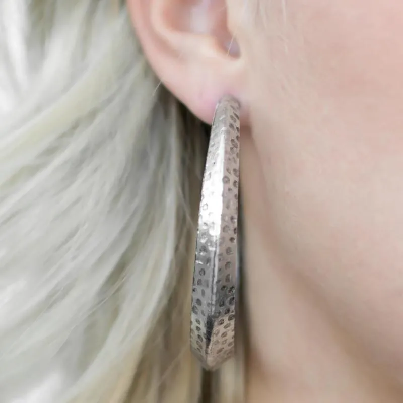 Jungle To Jungle Silver Hoop Earrings