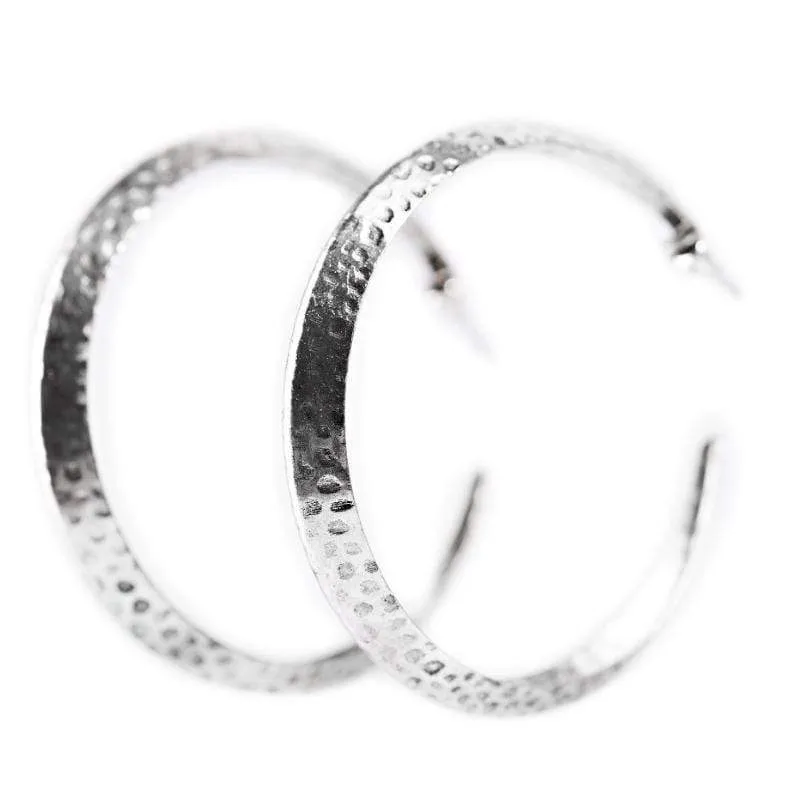 Jungle To Jungle Silver Hoop Earrings