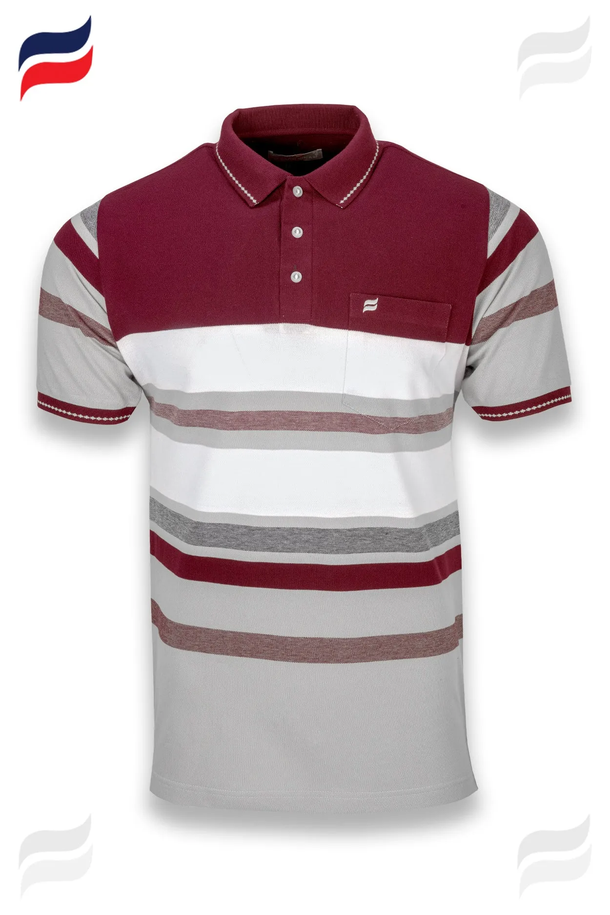 Kevin Ninan Striped Polo