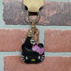 Keychain - Hello Kitty Crystal - Black