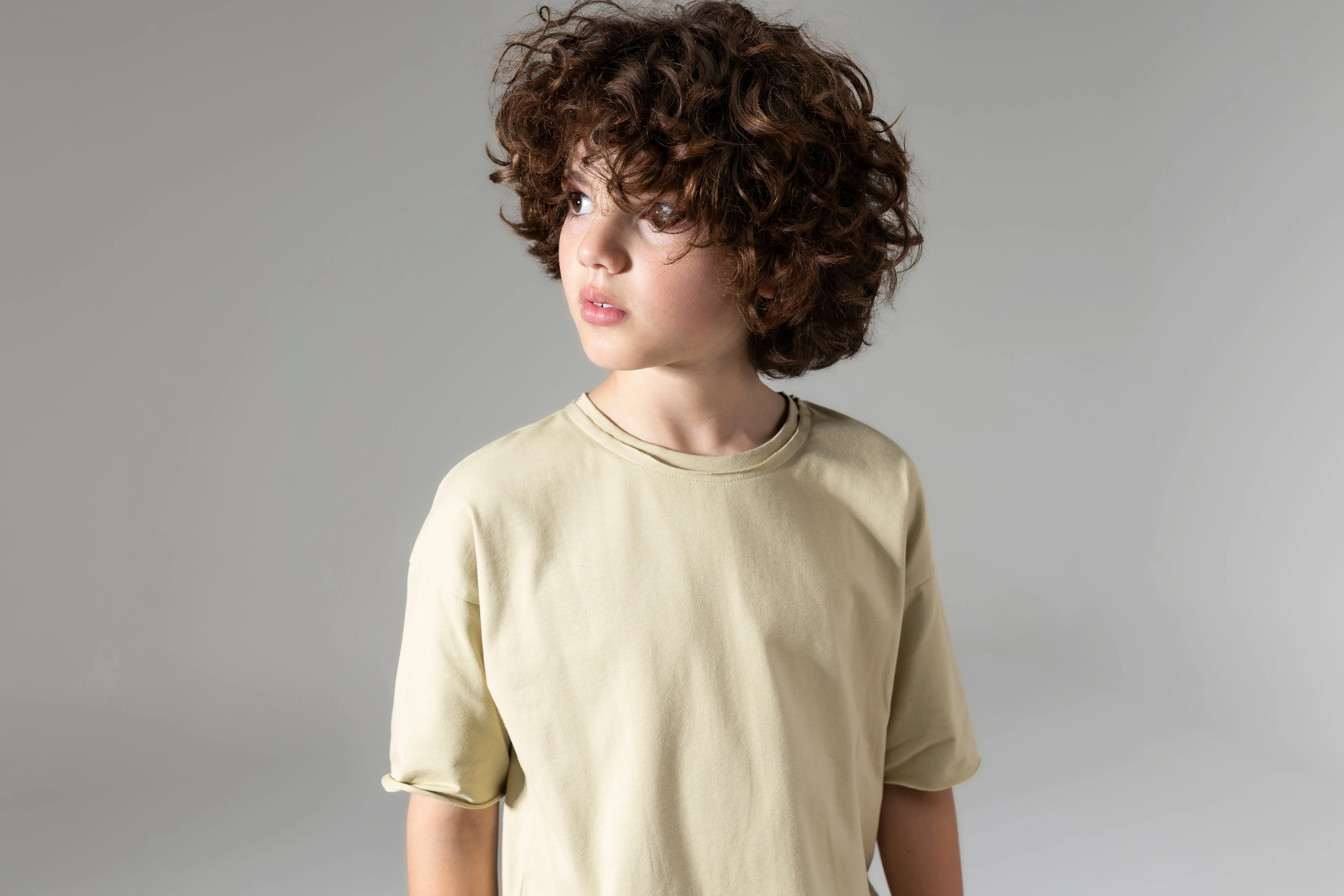 Kinder T-Shirt Oversized Sage Green