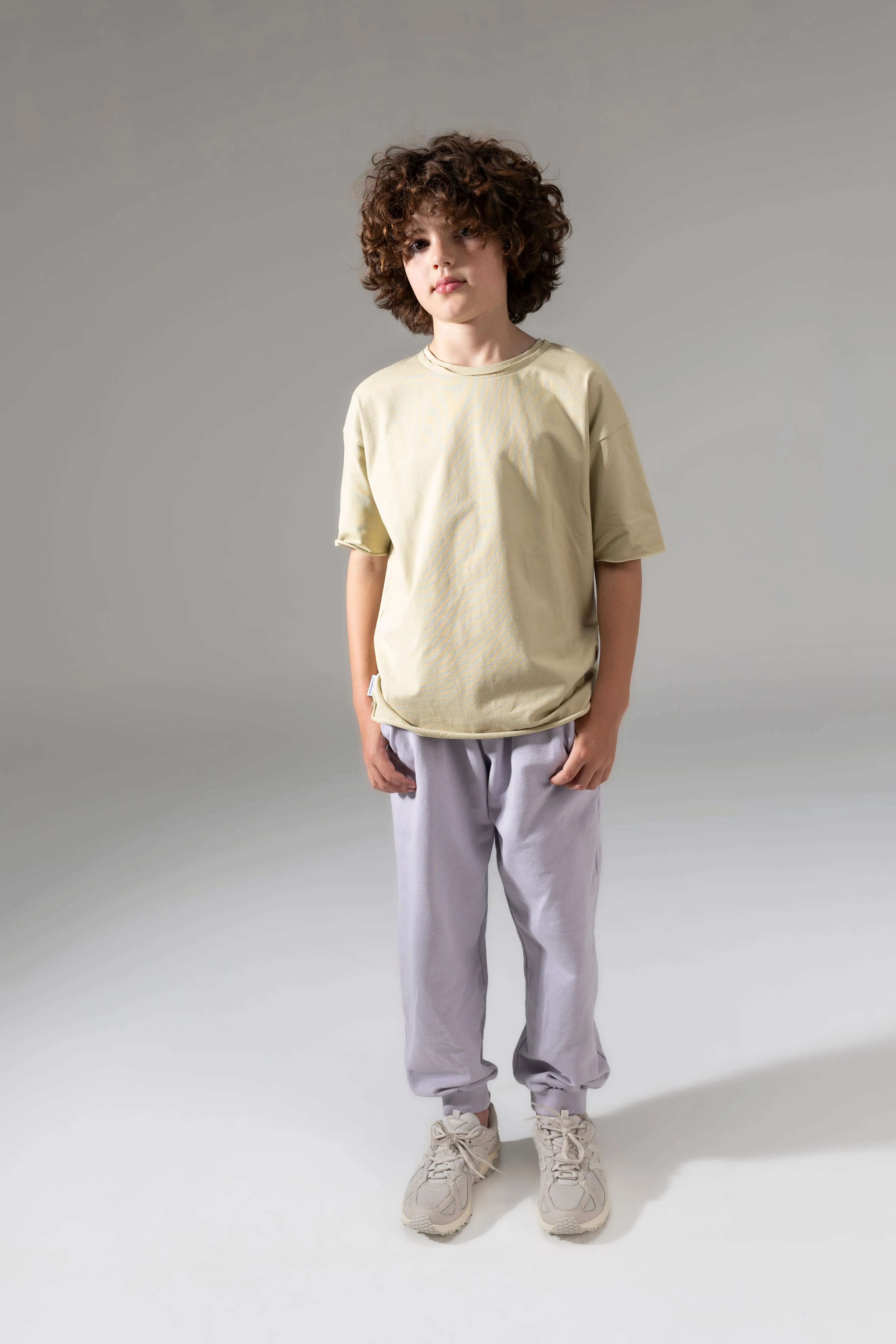 Kinder T-Shirt Oversized Sage Green