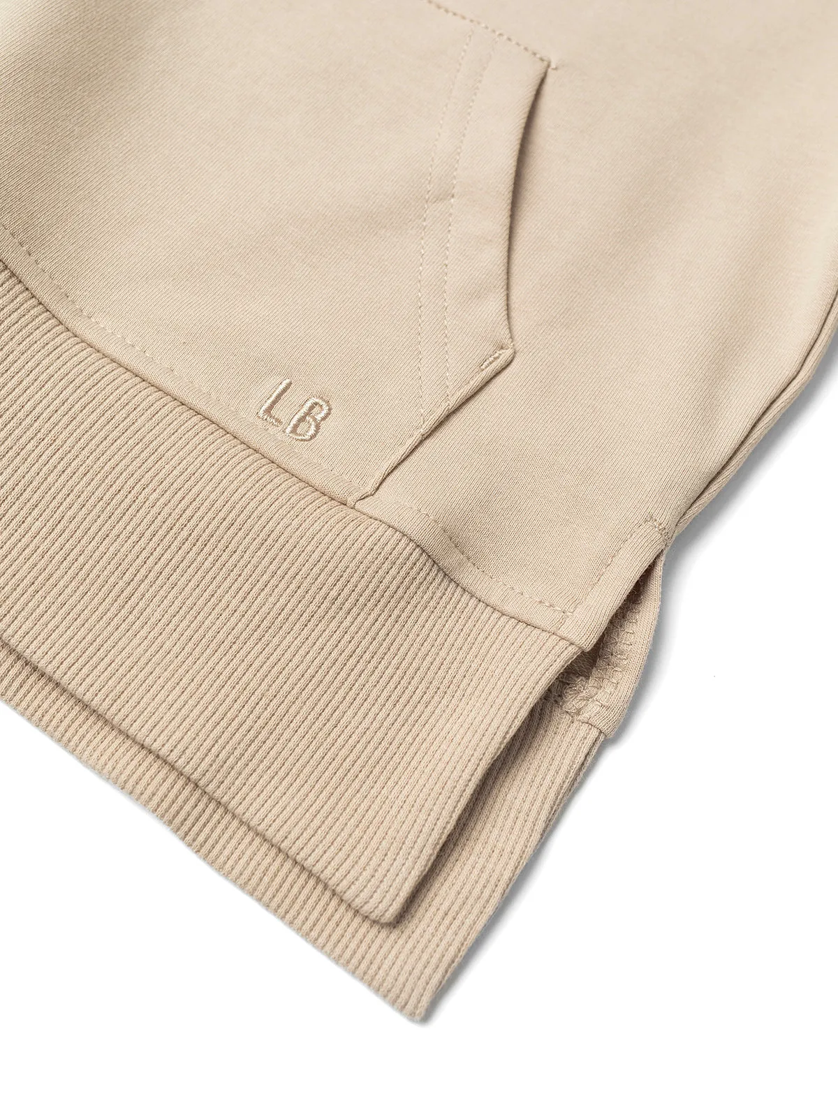 Little Bipsy Raw Edge Crewneck - Beige