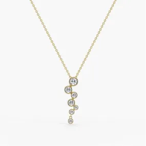 Luna Raindrop Pendant Necklace 18K Yellow Gold