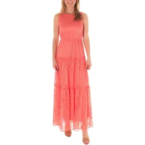 Maison Tara Womens Lace Long Maxi Dress