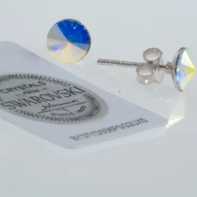 MCJ Swarovski Crystal Studs Round Stone