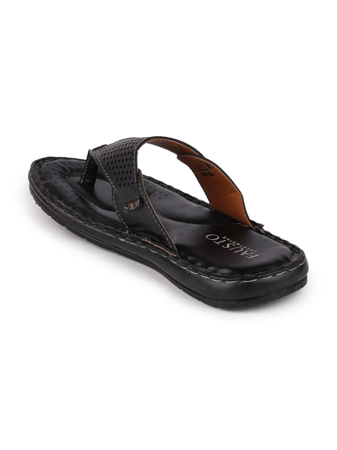 Men Black Formal Slip-On Slippers