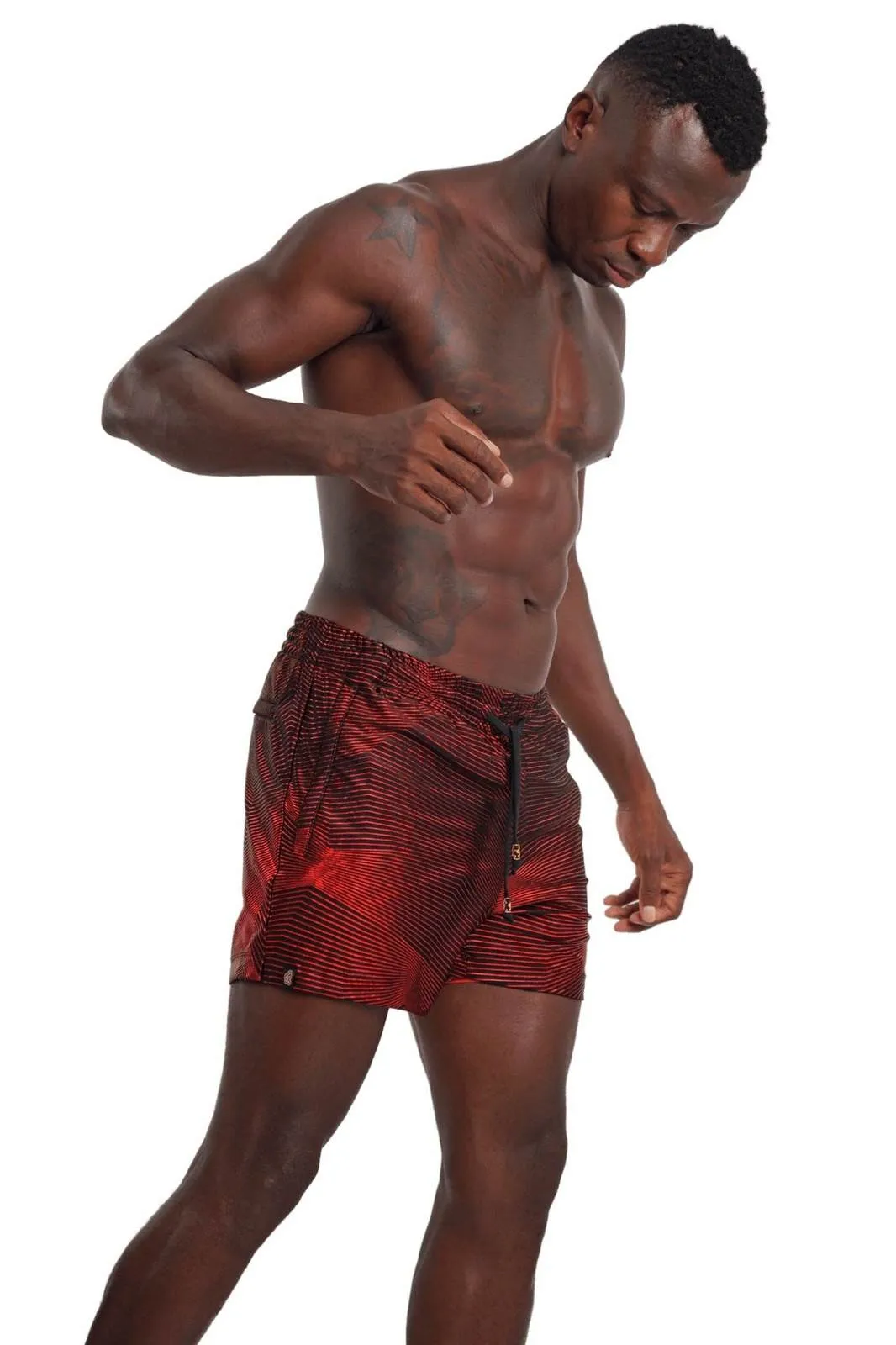 Mens Drawstring Shorts with Liner - Diablo