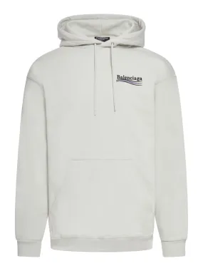 MEN`S POLITICAL CAMPAIGN MEDIUM FIT HOODIE IN WHITE