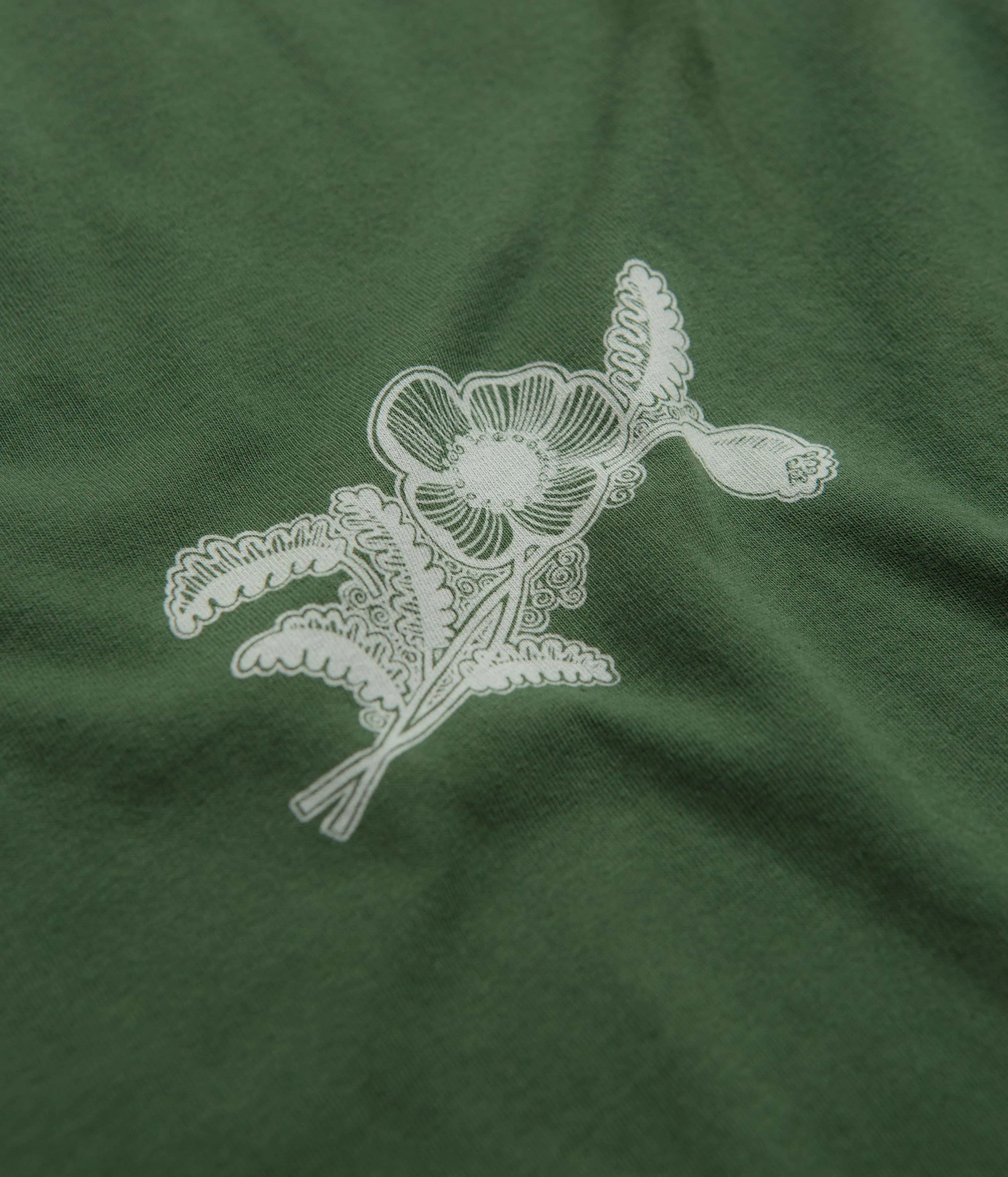 Mollusk Poppies T-Shirt - Schoolhouse Green