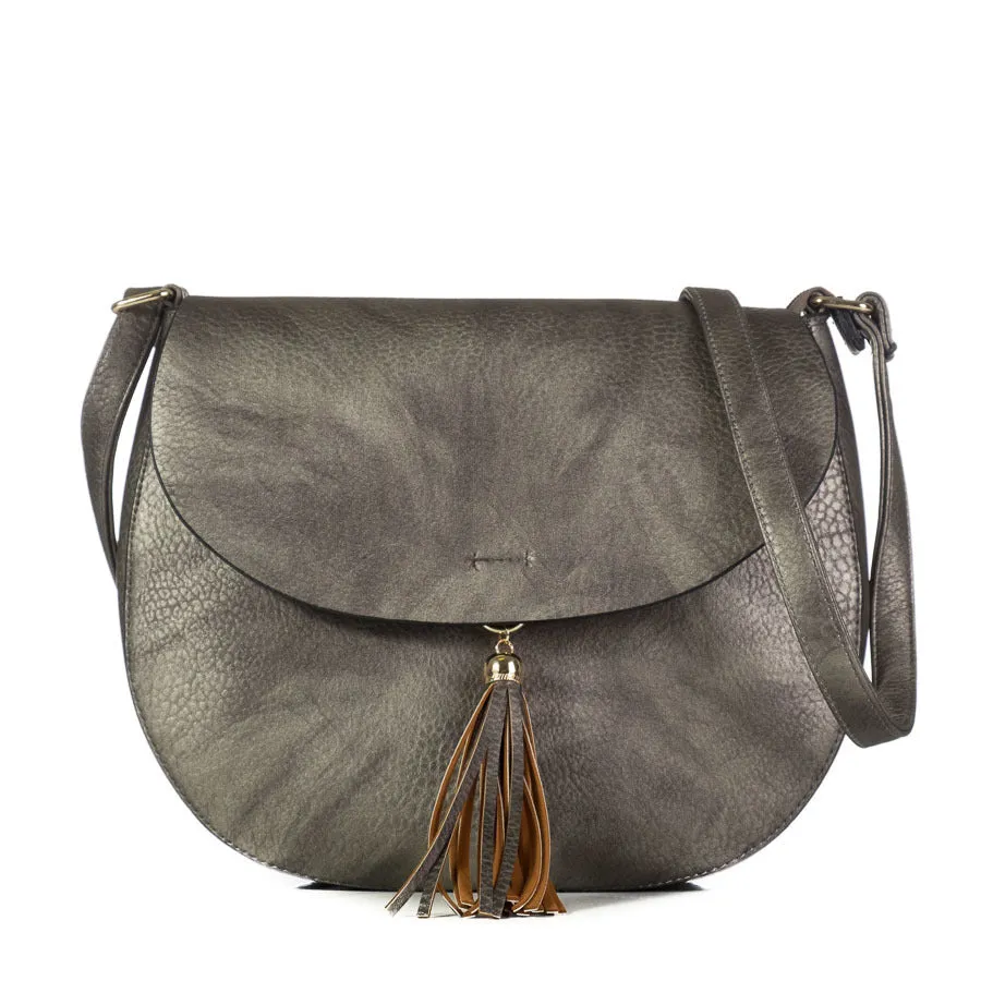 Monogram Taupe Cross Body tassel hipster tribal personalized bag