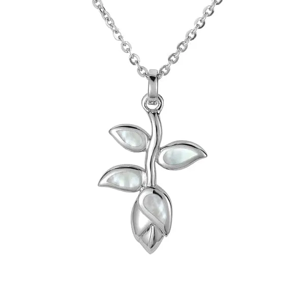 Mother of Pearl Heliconia Pendant