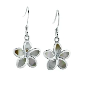 Mother of Pearl Sunrise Plumeria Earrings