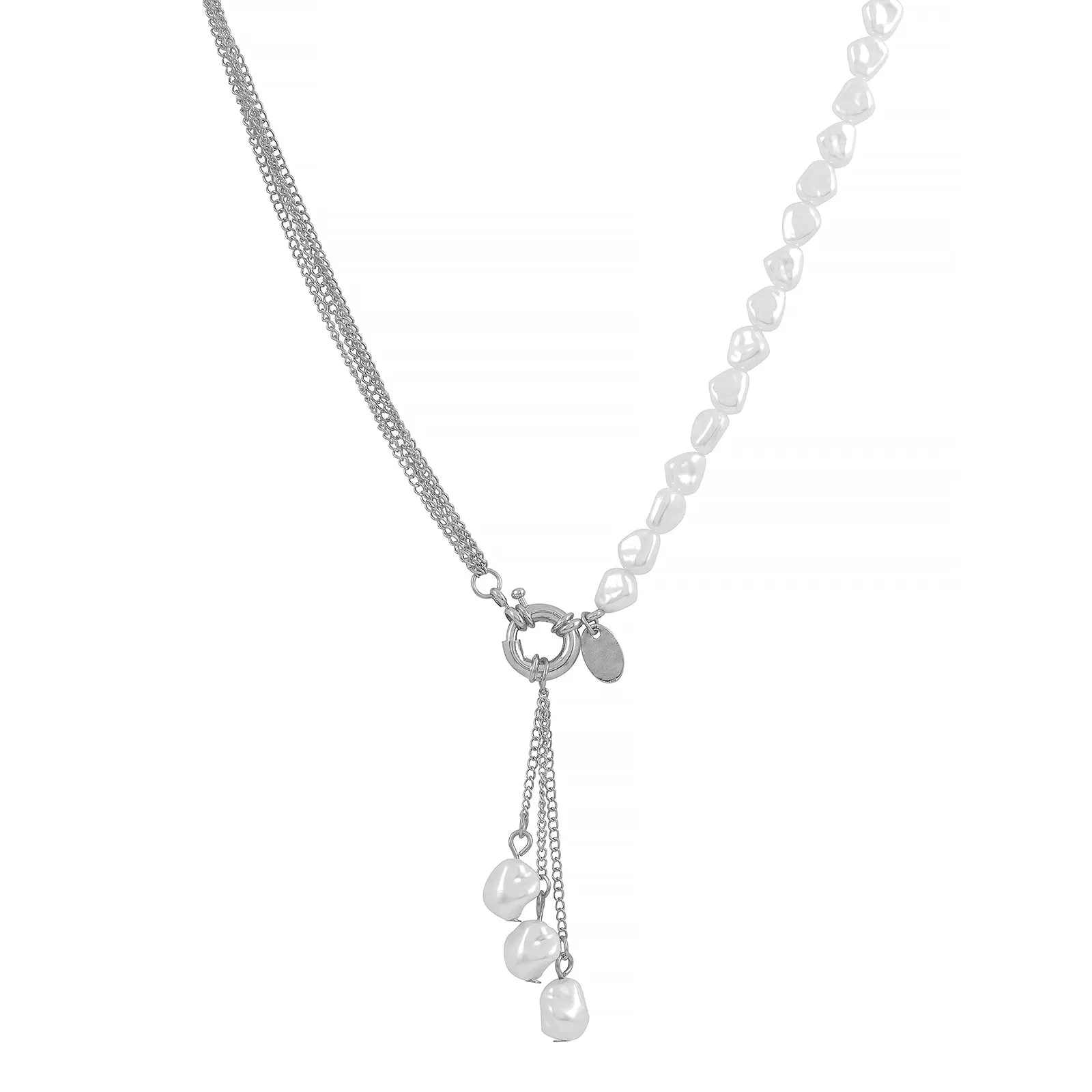 Naiads Silver Pearl Necklace