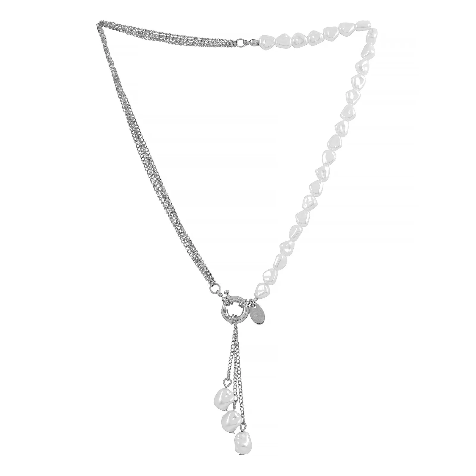 Naiads Silver Pearl Necklace