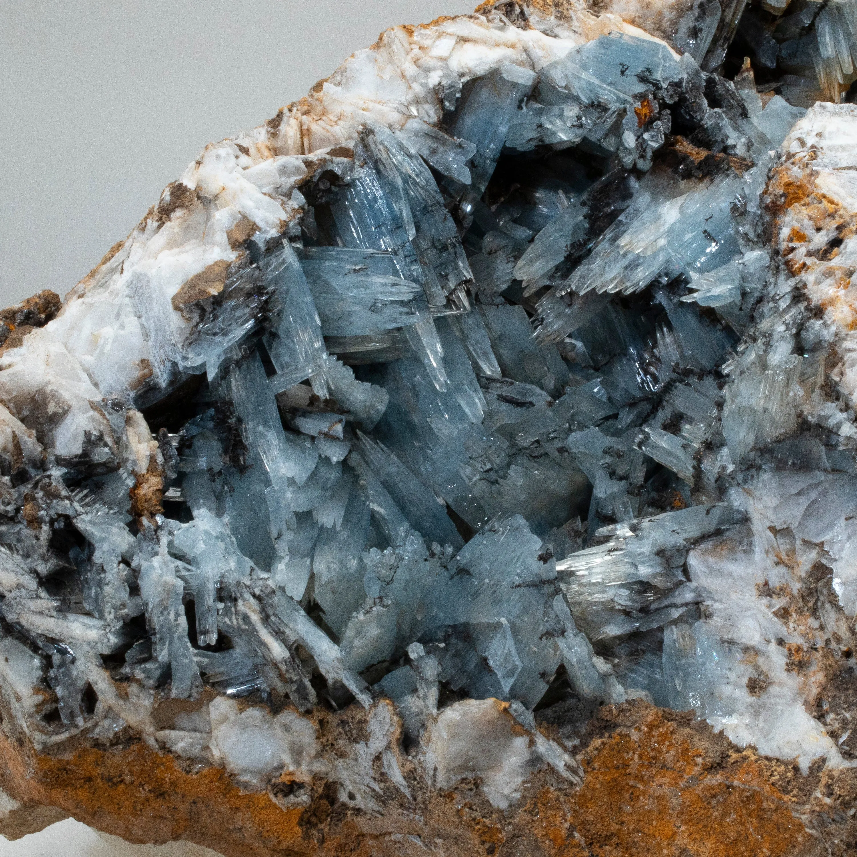 Natural Sky Blue Barite Bladed Crystal Cluster - 18 / 90lbs