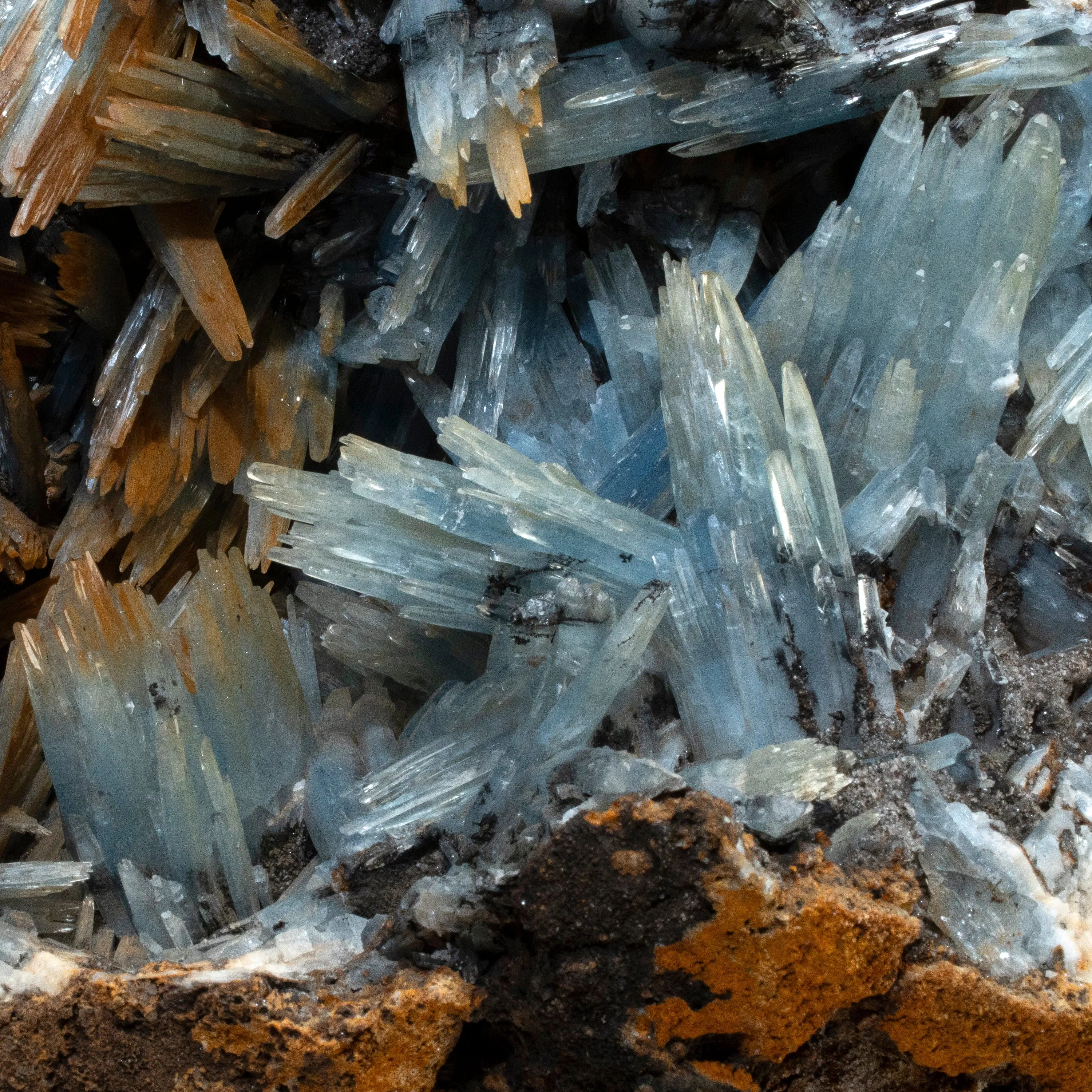 Natural Sky Blue Barite Bladed Crystal Cluster - 18 / 90lbs