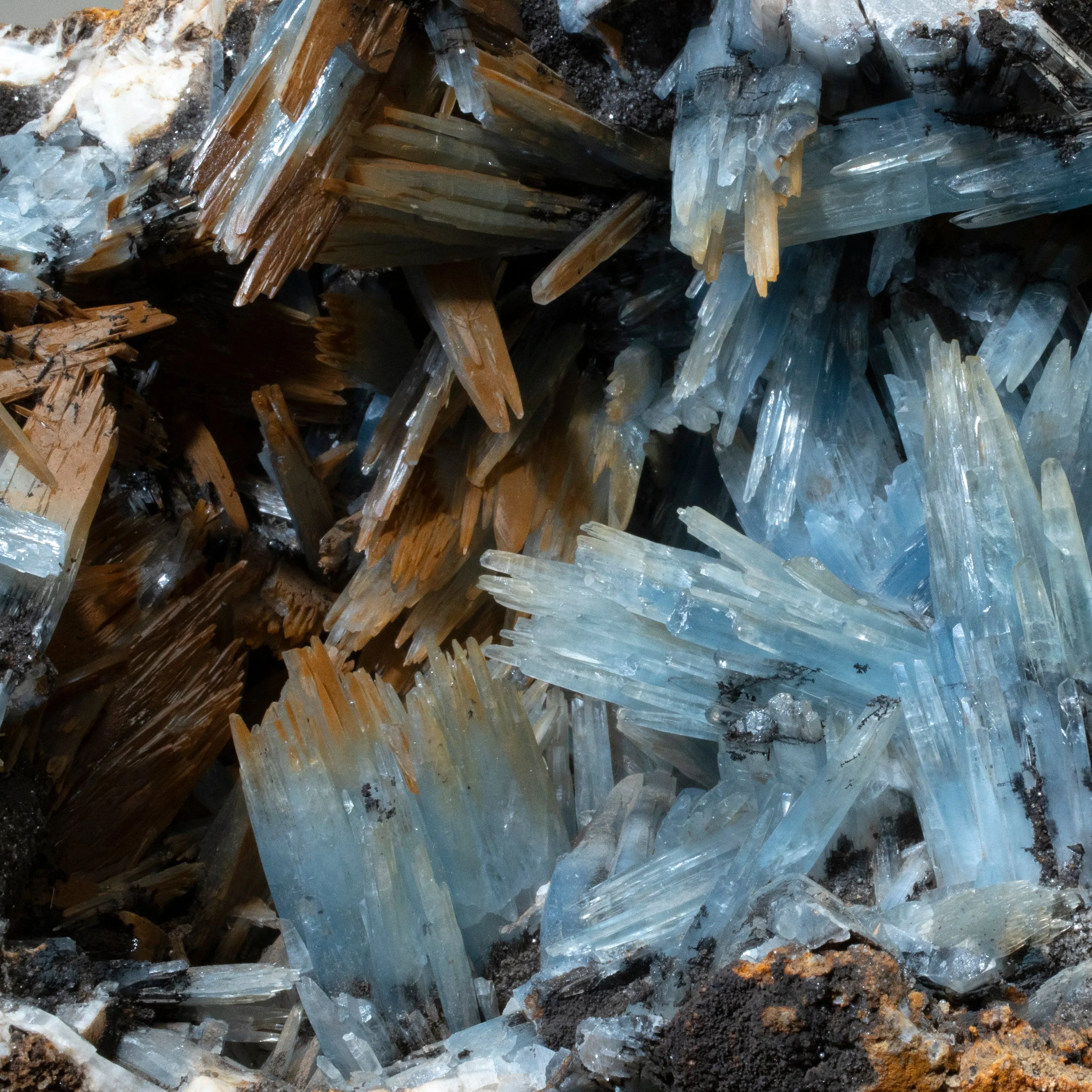 Natural Sky Blue Barite Bladed Crystal Cluster - 18 / 90lbs