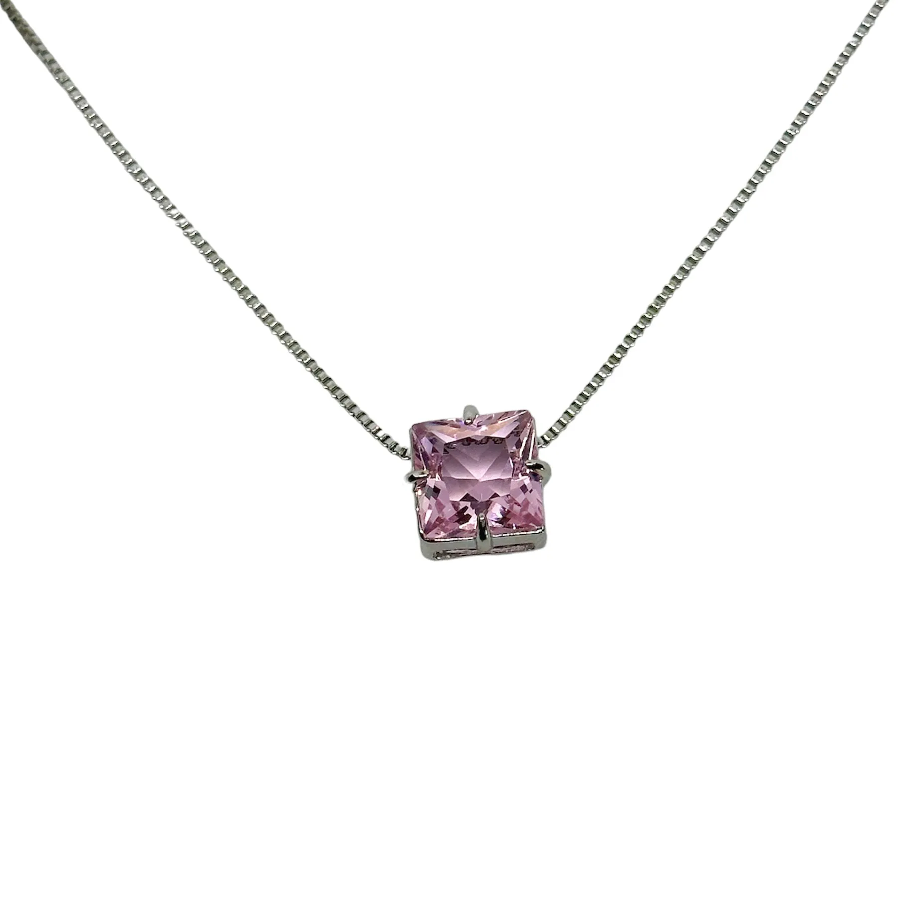 NECKLACE SQUARE CRYSTAL