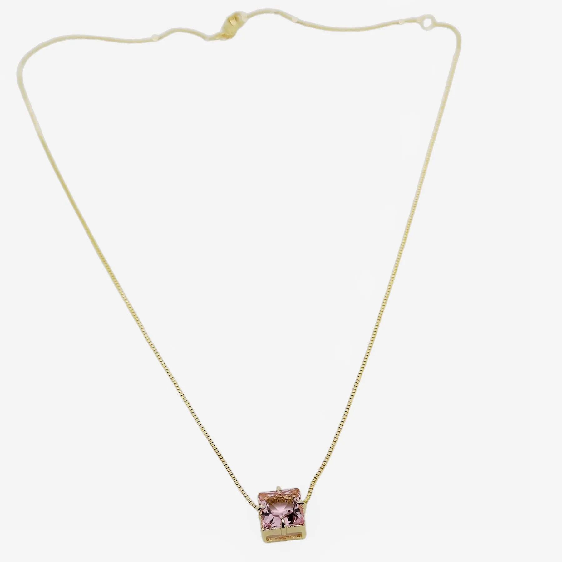 NECKLACE SQUARE CRYSTAL