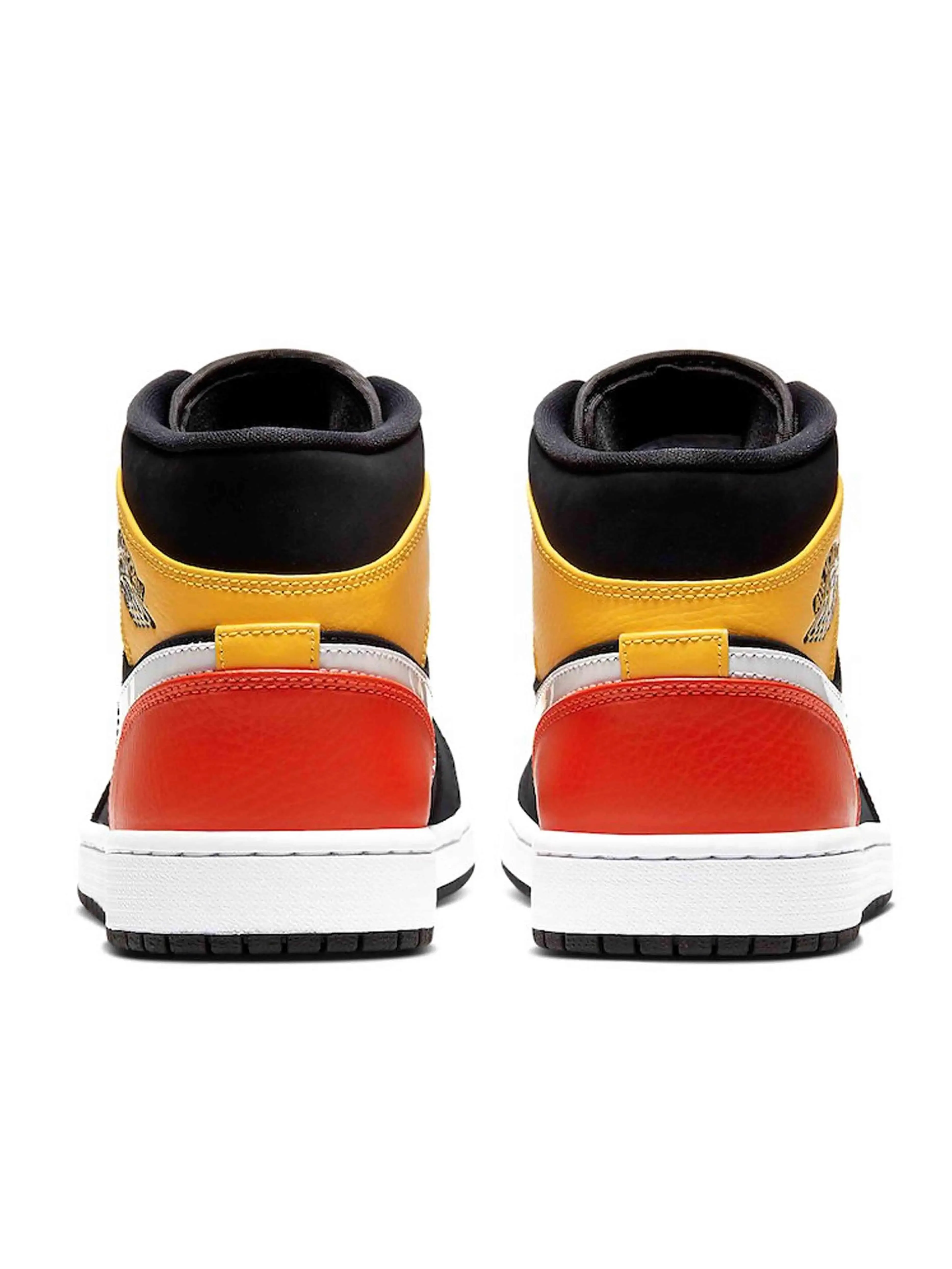 Nike Air Jordan 1 Mid Black Amarillo Orange