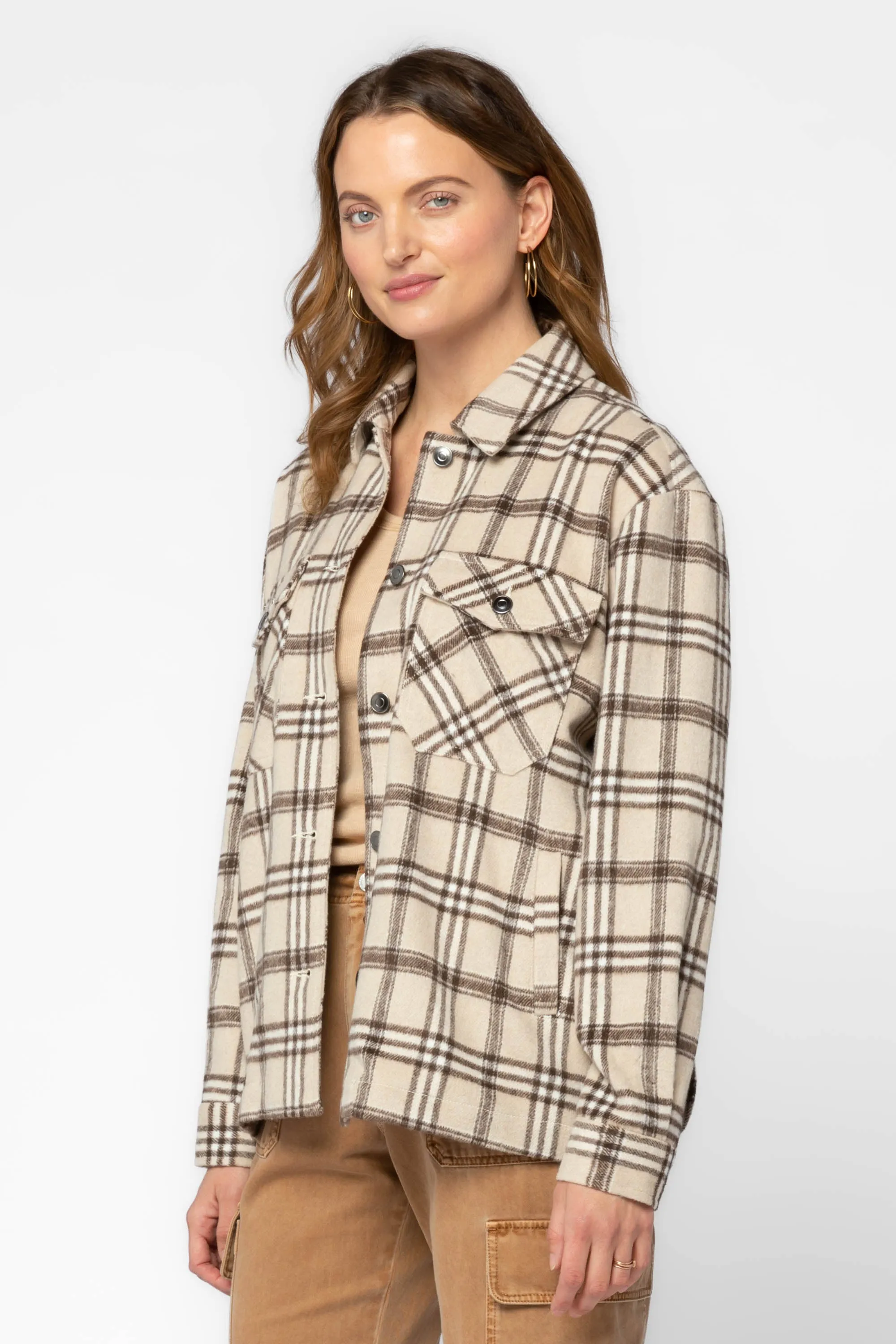 Nola Camel Plaid Shacket