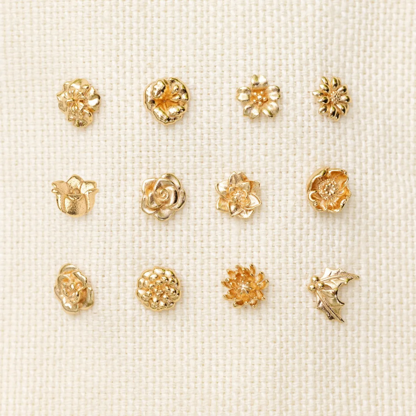 October Birth Flower Stud Earrings