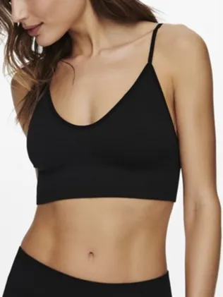 ONLY Vicky Rib Seamless V-Neck Bra Top