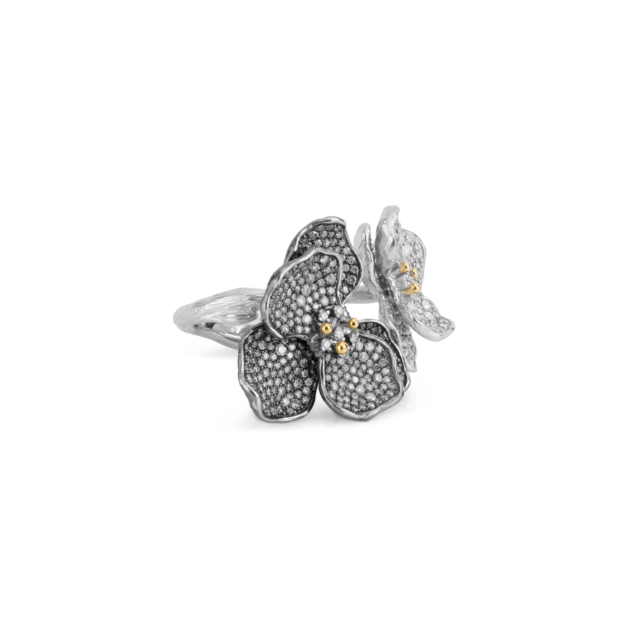 Orchid Double Ring with Diamonds