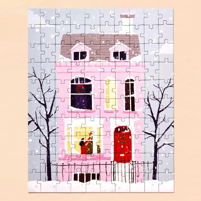 ORDINARY HABIT | Christmas Pink House Puzzle